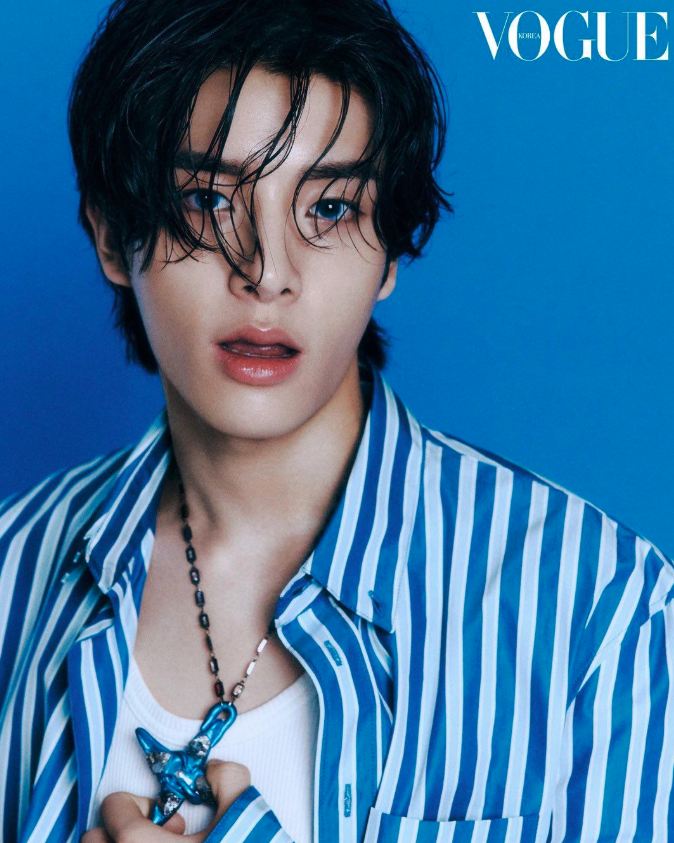 AboutMusicYT's tweet photo. ENHYPEN's Jake for Vogue Korea earlier this year. https://t.co/mvgB7Rp3g1