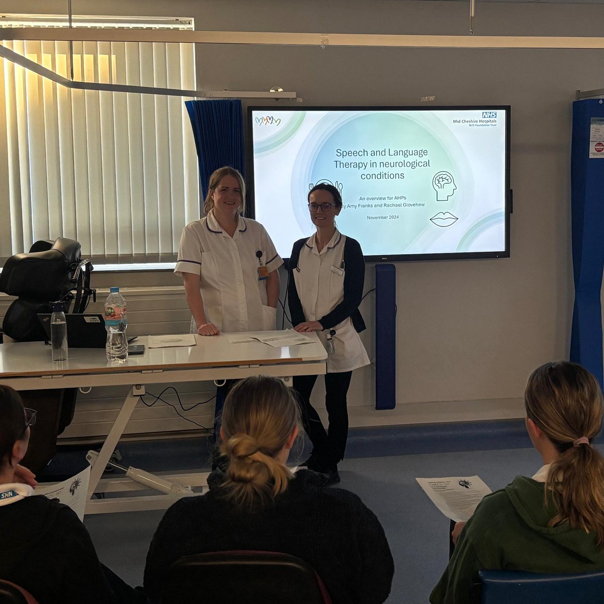 MCHFT Adult Speech and Language Therapy (@midcheshireslt) on Twitter photo As part of Leighton Hospital's 'Neuro November' <a href="/RachaelGlovehew/">Rachael Glovehew</a> and <a href="/AmyFranksSLT/">Amy Franks</a> presented to our <a href="/mid_ahp/">Mid Cheshire NHS AHP’s</a> colleagues about SLT intervention for neuro patients - lots to discuss, ranging from hypokinetic dysarthria in Parkinson's to CCD in acquired brain injury! <a href="/CCICPNHS/">Central Cheshire Integrated Care Partnership</a> 🤓 As part of Leighton Hospital's 'Neuro November' <a href="/RachaelGlovehew/">Rachael Glovehew</a> and <a href="/AmyFranksSLT/">Amy Franks</a> presented to our <a href="/mid_ahp/">Mid Cheshire NHS AHP’s</a> colleagues about SLT intervention for neuro patients - lots to discuss, ranging from hypokinetic dysarthria in Parkinson's to CCD in acquired brain injury! <a href="/CCICPNHS/">Central Cheshire Integrated Care Partnership</a> 🤓