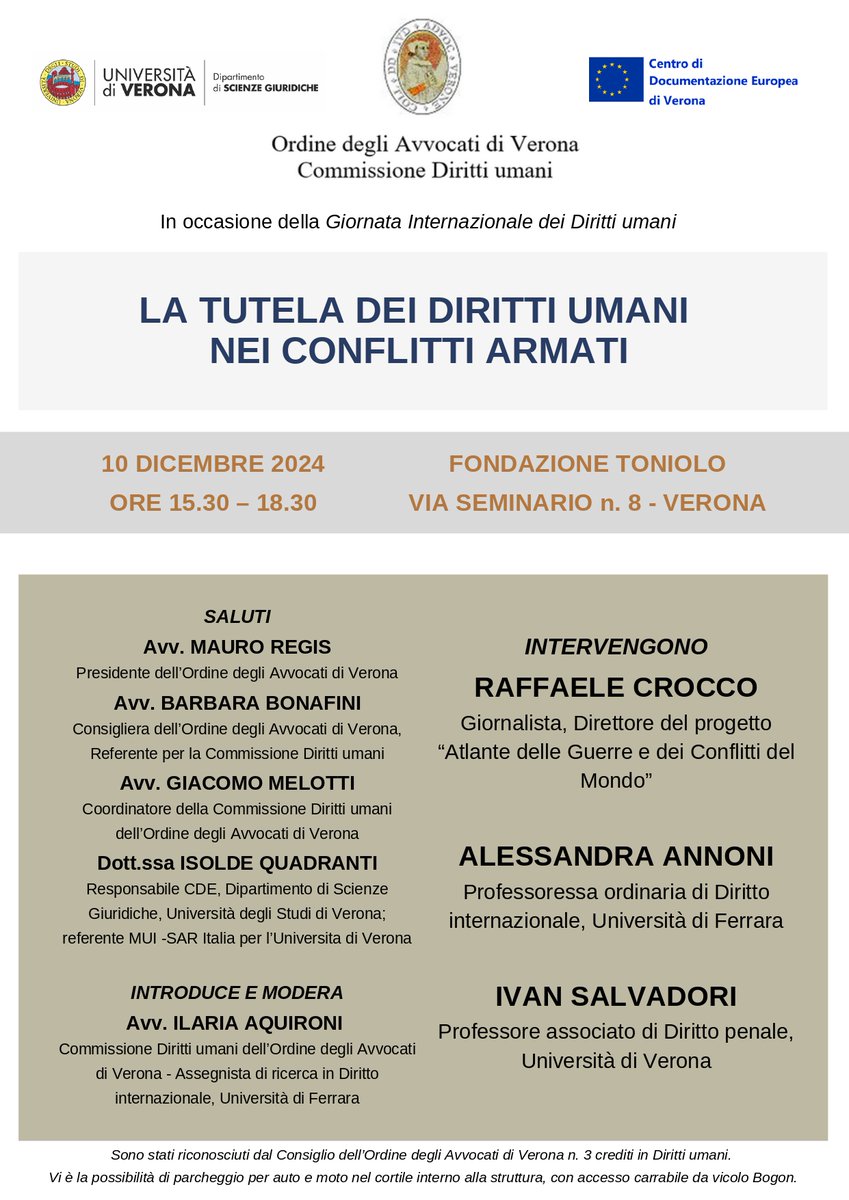 CDE Univr (@cdeunivr) on Twitter photo Giornata Internazionale dei Diritti Umani ohchr.org/en/about-us/hu… Giornata Internazionale dei Diritti Umani ohchr.org/en/about-us/hu…