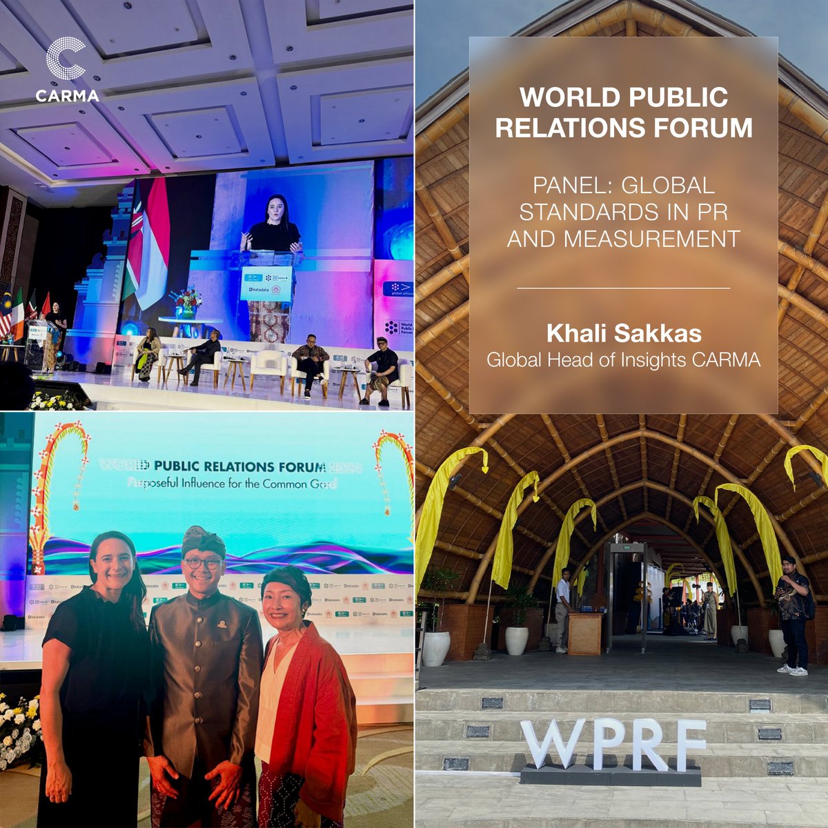 CARMA's tweet image. An inspiring day at #WPRF2024 in Bali! 🌏

Representing @AmecOrg, @KHALIC, our Global Head of Insights, shared top #PRMeasurement tips:

✅ SMART goals
✅ Data integrity
✅ Stakeholder-focused metrics

Proud to elevate global PR standards! Learn more: lnkd.in/efB5SUh8