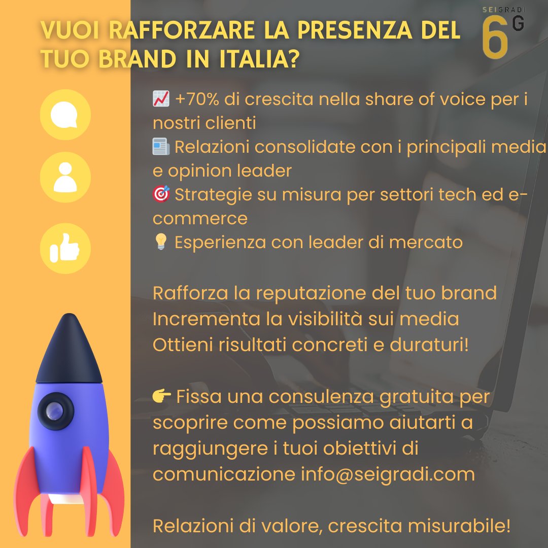 👉 Contattaci oggi stesso per discutere come possiamo aiutarti a far emergere il tuo brand nel mercato italiano!
📩 info@seigradi.com