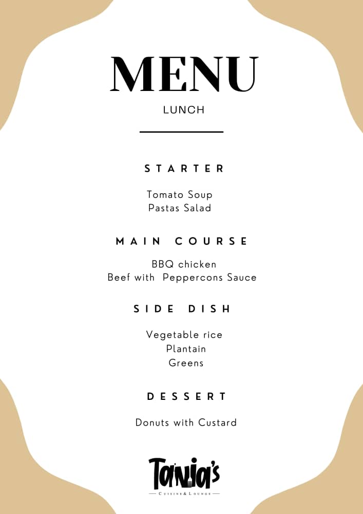 What's on today's menu?