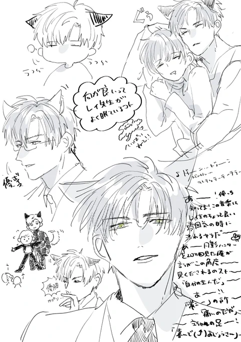 レイ先生思念感想
いやもう言葉はもはやいらないのかもしれない。いっぱい寝てて嬉しかった 