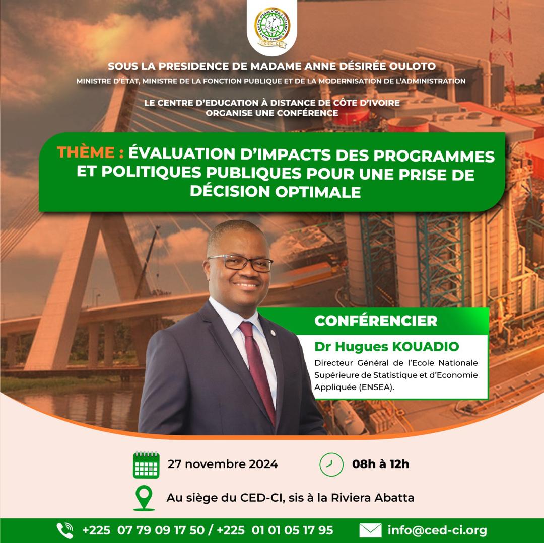 EnseaO's tweet photo. Le Directeur de l'@EnseaO d'Abidjan, Dr. #Hugues_KOUADIO est l'invité du Centre d'Education à Distance de Côte d' Ivoire, ce mercredi 27 novembre 2024 au siège dudit centre à la Riviera Abatta- Cocody.
@MPD_CI , @JPAL_Europe , @AFD_France https://t.co/ip1tqMAVAH