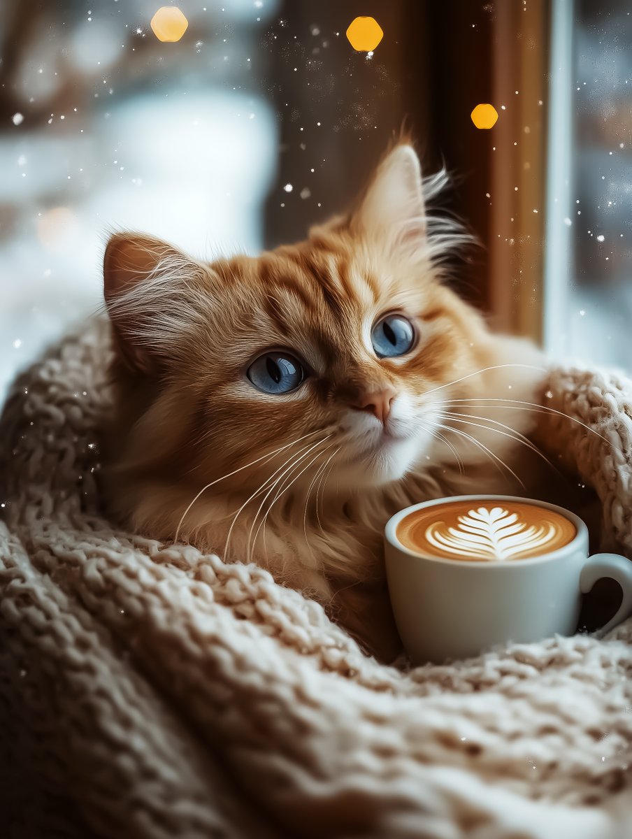 TYZU's tweet image. Cozy Cat and Coffee Dream
When your cat’s latte art game is stronger than yours! 😹☕ "In the midst of winter, I found there was, within me, an invincible summer." - Albert Camus. Share your coffee moments! #coffee