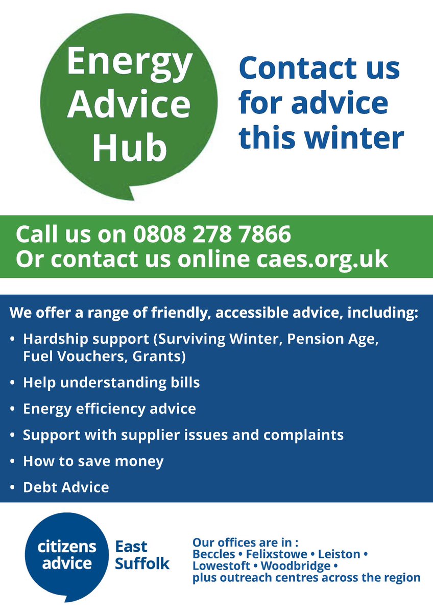 Today is Fuel Poverty Awareness Day.

In East Suffolk, we are fighting fuel poverty through our Energy Advice Hub, providing support to help people who are struggling to pay their energy bills this winter.

#fuelpovertyawarenessday
<a href="/NEA_UKCharity/">National Energy Action</a>