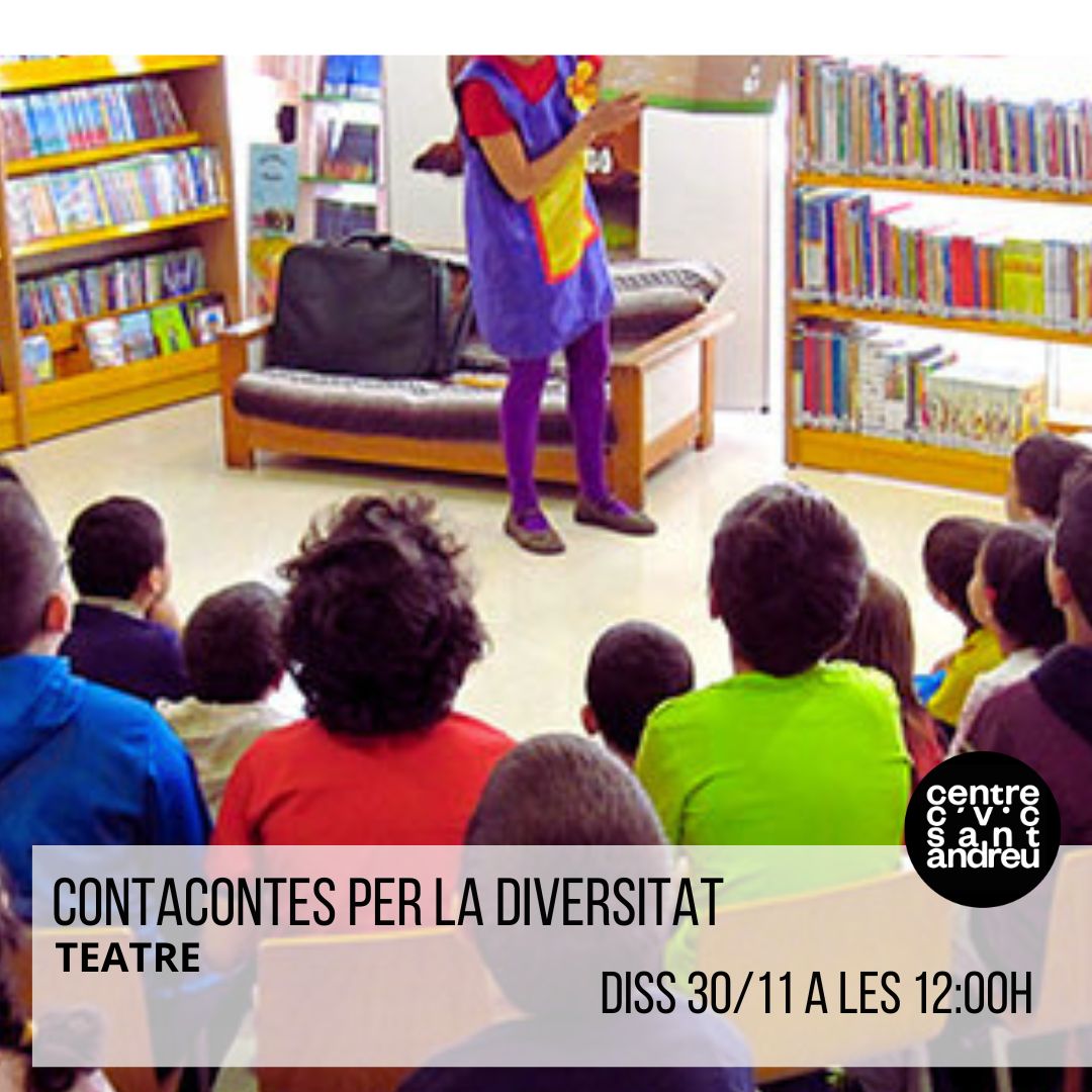Diss 30/11 a les 12h, Contacontes per la diversitat.
A càrrec de Sinofos Teatre amb la col·laboració de Aprenem Autisme
🚩Públic familiar (infants a partir de 5 anys)
👉Taquilla inversa com a donatiu a l'associació Aprenem Autisme.
#contacontes #diversitat #infantil