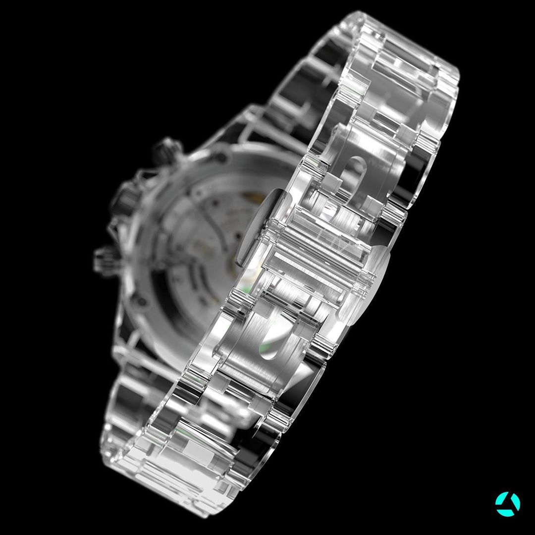 WorldtimerDiW's tweet image. Rolex Daytona AET Remould LOONG: The Ultimate Sapphire Experience
深入探討AET REMOULD的巔峰之作：藍寶石水晶透明 勞力士 迪通拿

Price &amp;amp; Details: bit.ly/3XF2syp

#RolexWatches #Daytona #diamondRolex #rolexrainbow #rolexpresident #rolexdaytonagold #RolexDayDate #mbandf #roo