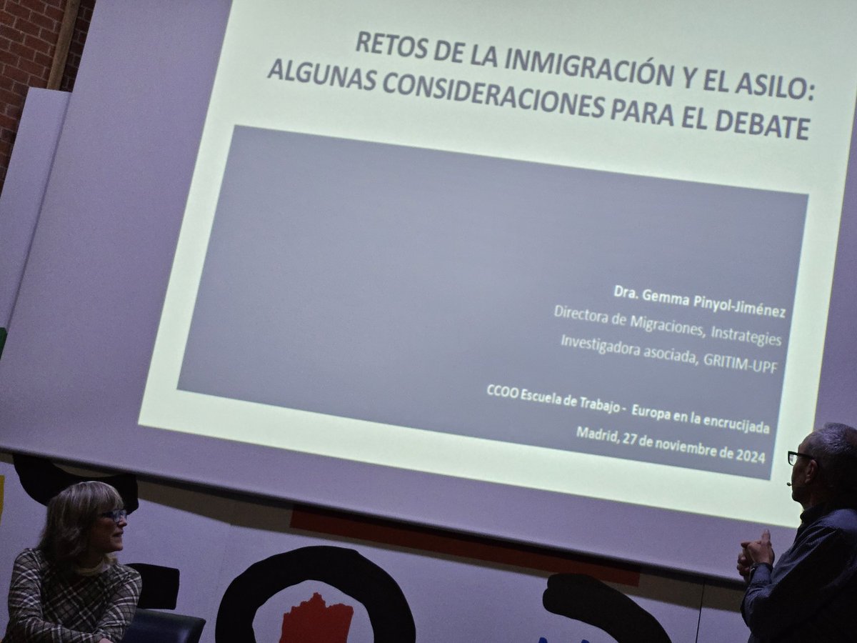 📷Una jornada más aprendiendo mucho en la <a href="/Escueladtrabajo/">Escuela del Trabajo</a> de <a href="/CCOO/">COMISIONES OBRERAS</a> hablando de migraciones con Gemma Pinyol-Jiménez y <a href="/jcoscu/">J.Coscu</a>