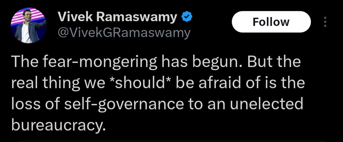 P_Kallioniemi's tweet photo. This is pretty wild coming from an unelected bureaucrat. https://t.co/a7vcwXheQX