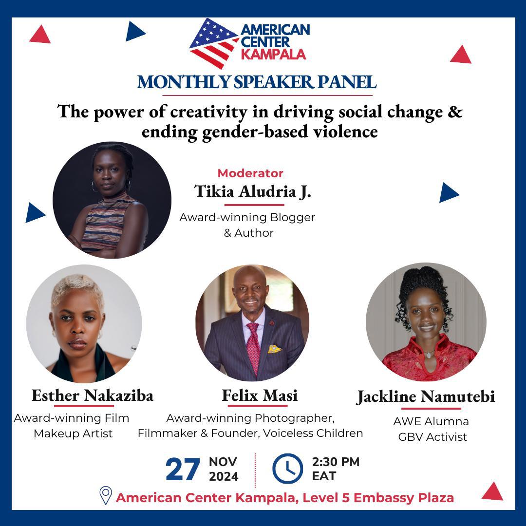 " Media is the mirror of society"

The conversation is ongoing about the power of creativity in driving social change &amp; ending #GBV at the American Centre. 
#YALI16DaysofActivism