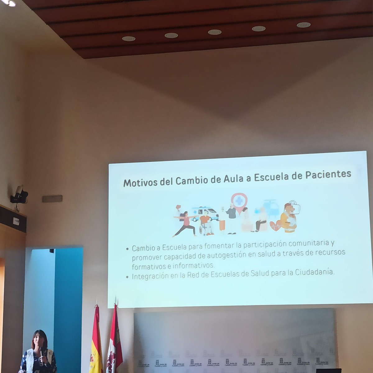 Para finalizar la IV jornada de paciente activo. Presentación oficial de la Escuela de pacientes <a href="/Salud_JCYL/">Salud JCYL</a> #paciente <a href="/Bpso_Host_CyL/">BPSO_HOST_CastillayLeón</a>