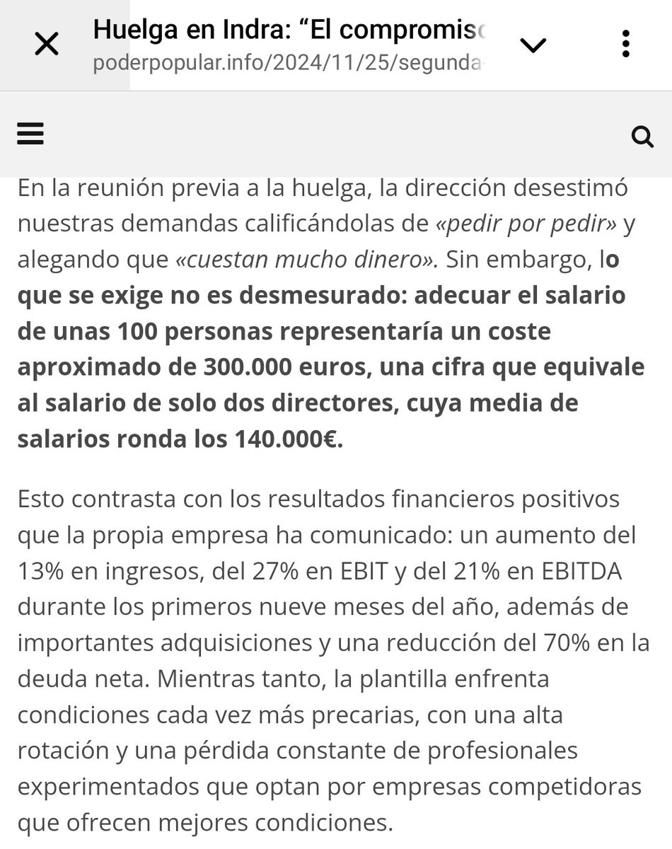 IndraEnLucha's tweet photo. #Huelga Indra Torrejón 
Las RL y la política de concertación social han tenido un impacto profundo en la conciencia de las trabajadoras y  trabajadores al facilitar una mayor flexibilidad para las empresas, pero a costa de precarizar las condiciones lab 👇🏿
https://t.co/SgxZO29A45 https://t.co/L7YmoILbQu