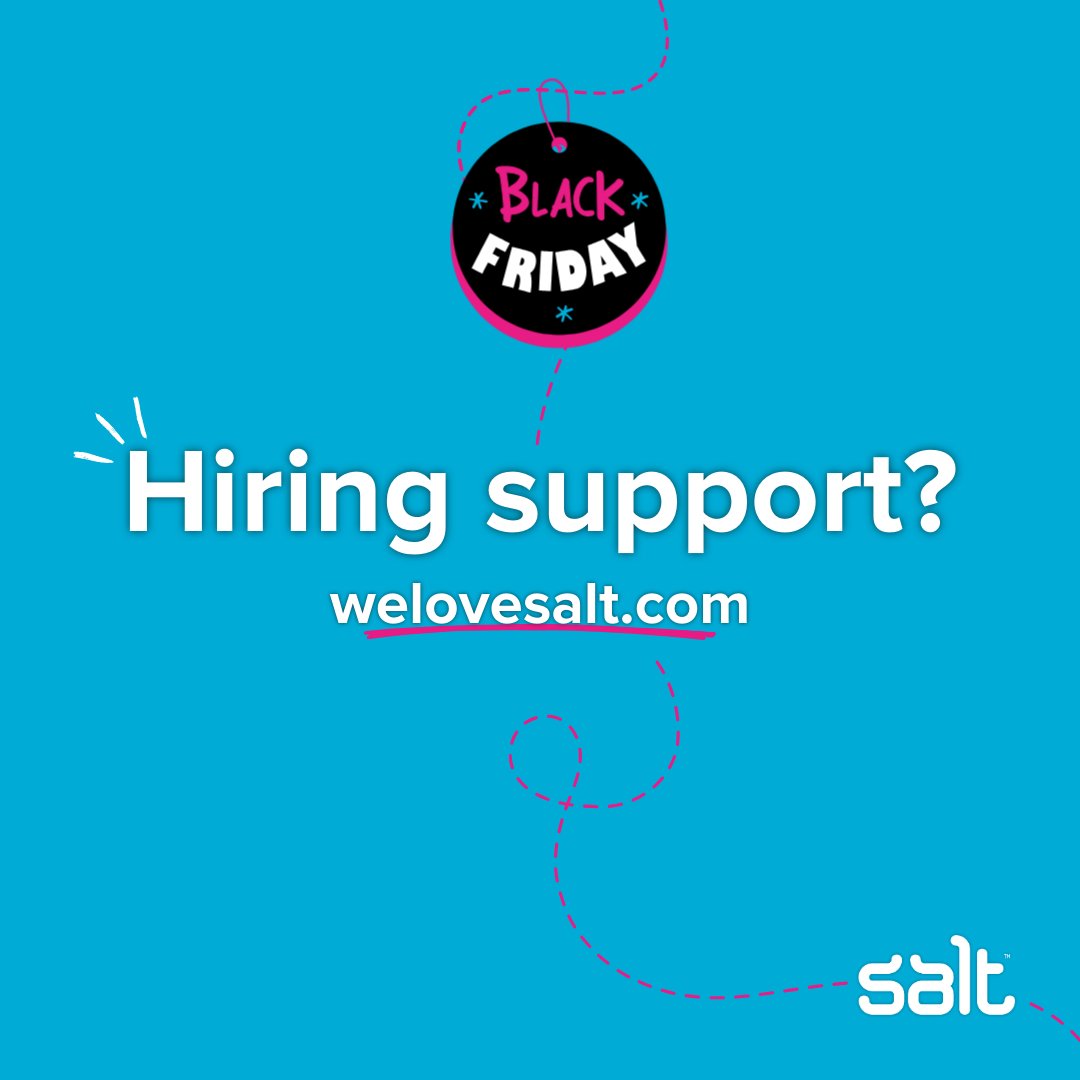 Why wait for #BlackFriday when incredible opportunities are available with Salt? 🚀✨ No sales gimmicks, just the perfect match for your dream role or ideal candidate, all year round.

Let’s make it happen!
welovesalt.com

#Opportunities #Careers #CreatingFutures