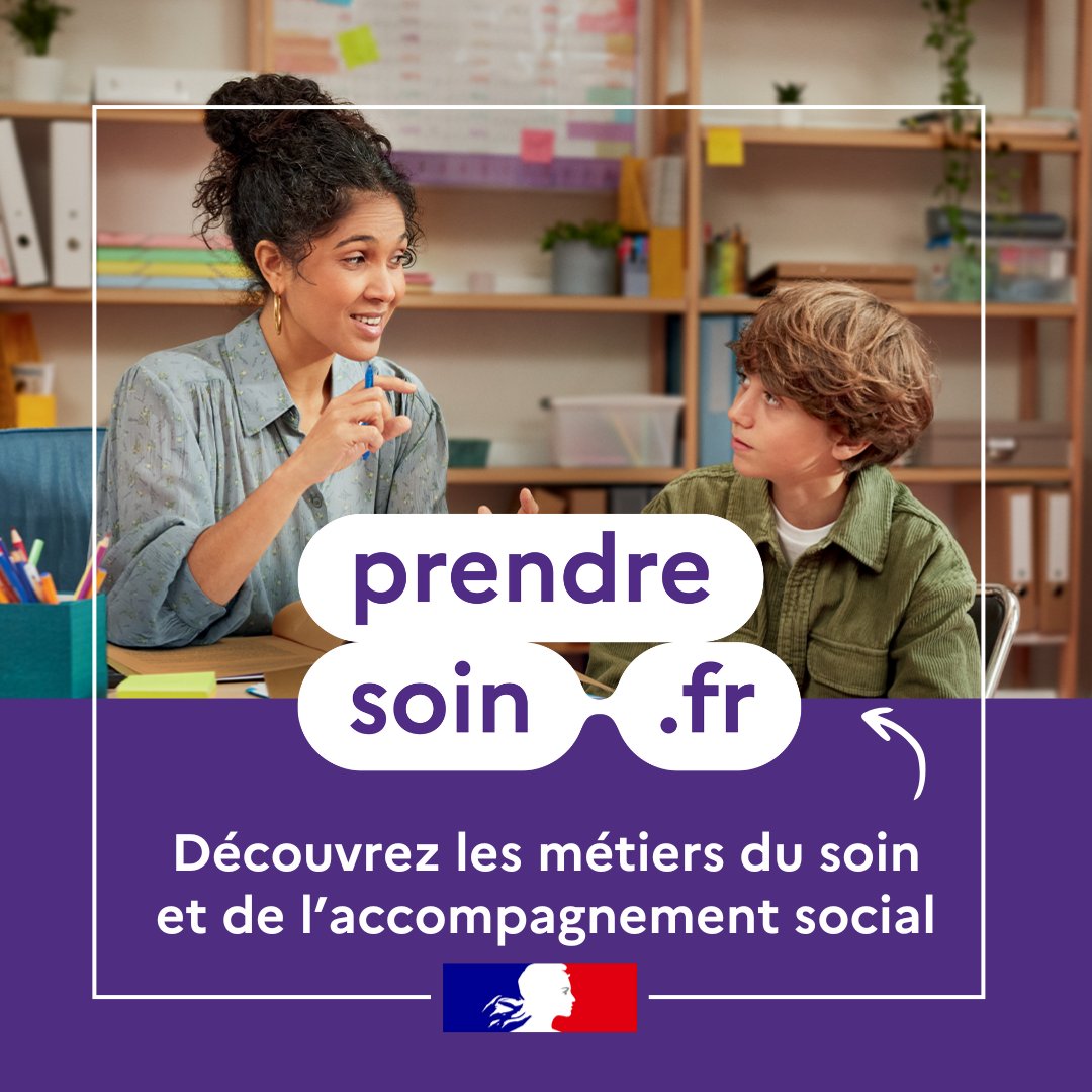 FTravail_HDF's tweet image. Prendre soin de demain, ça commence aujourd'hui ❗

👉 La plateforme prendresoin.fr vous accompagne dans votre parcours vers les métiers du #soin et de l’accompagnement social

👉 Explorez, formez-vous et trouvez l’opportunité qui vous correspond