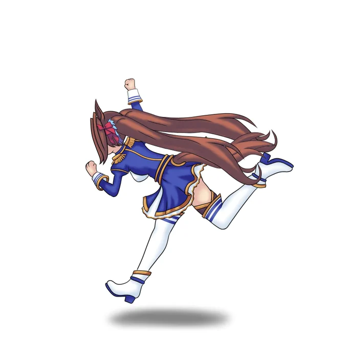 ゴール直前で右手を上げるダイワスカーレット