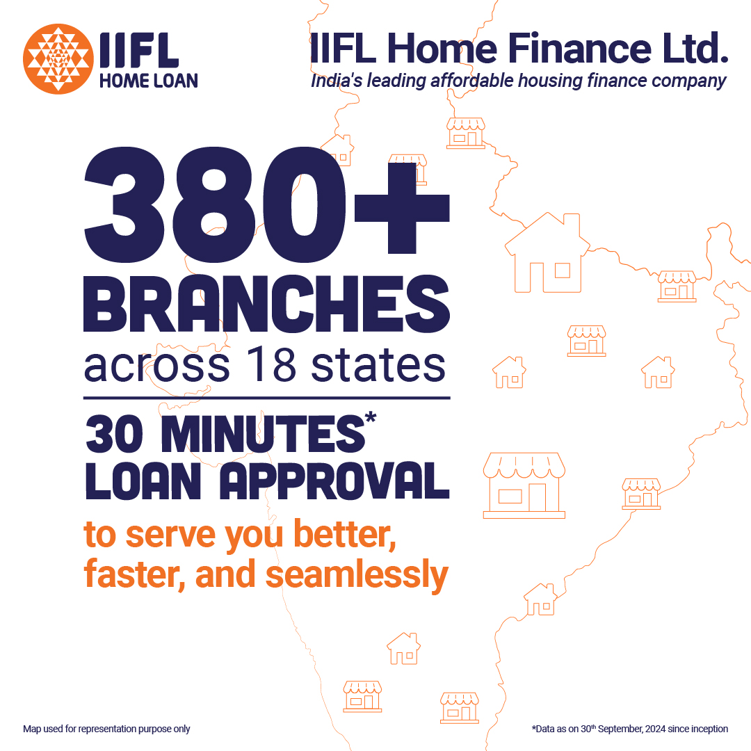 Every home built strengthens the nation—one family, one dream at a time. With our extensive branch network of over 380 branches across 18 states and 30* minutes jhatpat loan approval, we are making homeownership more accessible as India's leading affordable housing finance