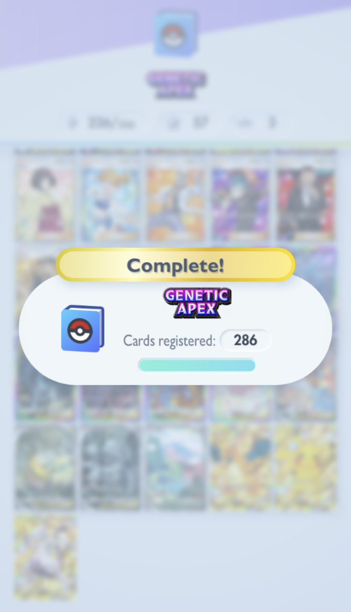 G0ldo90's tweet photo. A1 packs collection is complete!  

#PokemonCardPocket 
#PokemonTCGPocket https://t.co/WwM0IUQD7X