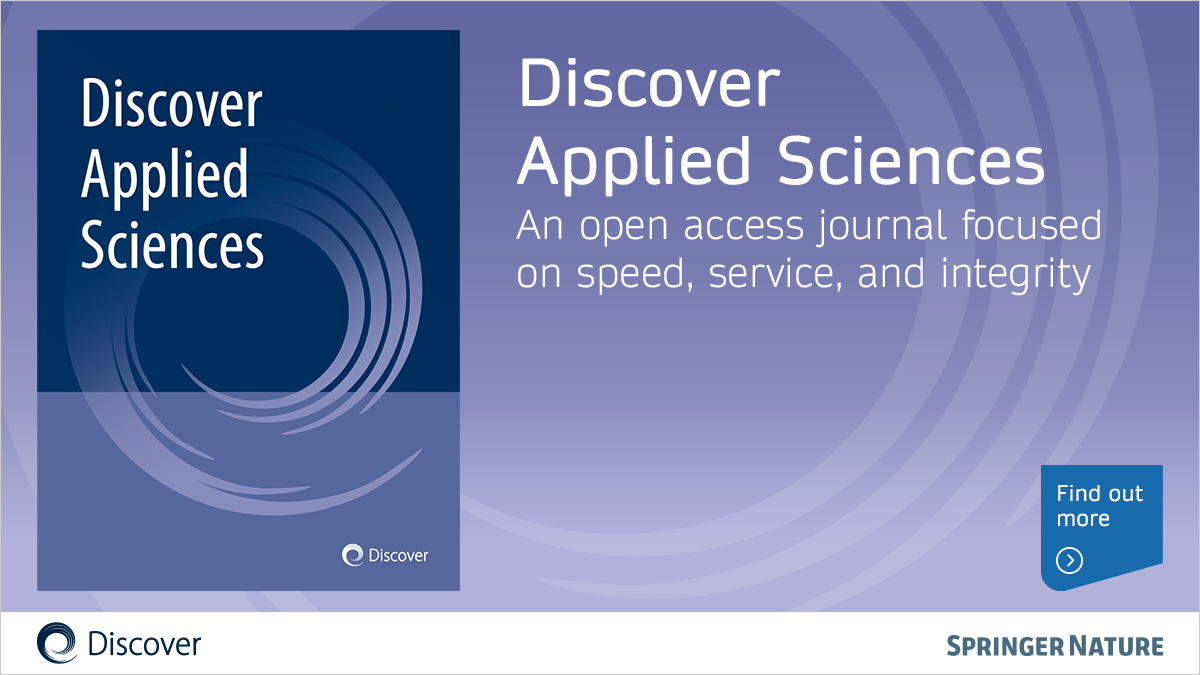Discover Applied Sciences' November Issue is now available online! Vol 6, Issue 11 contains 62 publications covering Applied Life Sciences, Chemistry, Earth and Environmental Sciences, Engineering, Materials Science and Physics. Have a browse and read here:link.springer.com/journal/42452/…