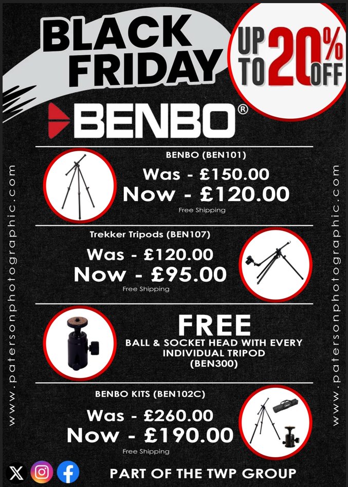 threewaypress's tweet photo. π Black Friday at Benbo: Incredible Deals on Tripods! π
This Black Friday, take your photography to new heights with exclusive discounts on Benbo tripods! πΈβ¨
#BlackFriday #BenboTripods #PhotographyGear #TripodDeals #CaptureMore https://t.co/sA1MSevi6M