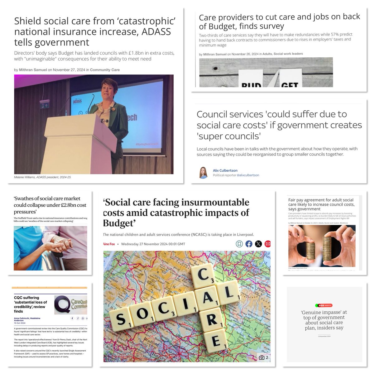 For the first time in many years, I’m unable to get to the NCASC conference. Still, it’s not like there’ll be much to talk about. 

#NCASC24 #socialcare