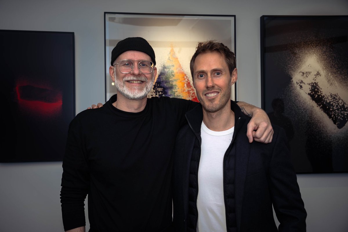 Per Kristian Stoveland <a href="/perkwerk_/">Per Kristian Stoveland</a> and TDG founder Piers Collinson <a href="/poc98000mc/">POC98000MC</a> at the launch of Keepsakes last night. We’ve enjoyed every moment of preparing for this project with this wonderful artist and human being. We feel truly honoured that he chose to entrust us with such
