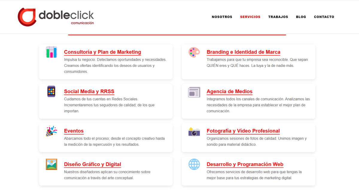 ɴᴇᴡ 

𝐃🌐𝐁𝐋𝐄𝐂𝐋𝐈𝐂𝐊 𝐂𝐎𝐌𝐔𝐍𝐈𝐂𝐀𝐂𝐈ó𝐍

🚀 Comunicación y Marketing Digital 

💻 "𝑇𝑜𝑑𝑜 𝑙𝑜 𝑞𝑢𝑒 𝑛𝑒𝑐𝑒𝑠𝑖𝑡𝑎𝑠 𝑝𝑎𝑟𝑎 𝑑𝑎𝑟𝑡𝑒 𝑎 𝑐𝑜𝑛𝑜𝑐𝑒𝑟"

✍️ "Estrategias únicas para marcas únicas"

⌨️ dobleclickcomunicacion.es

#Comunicacion #MarketingDigital