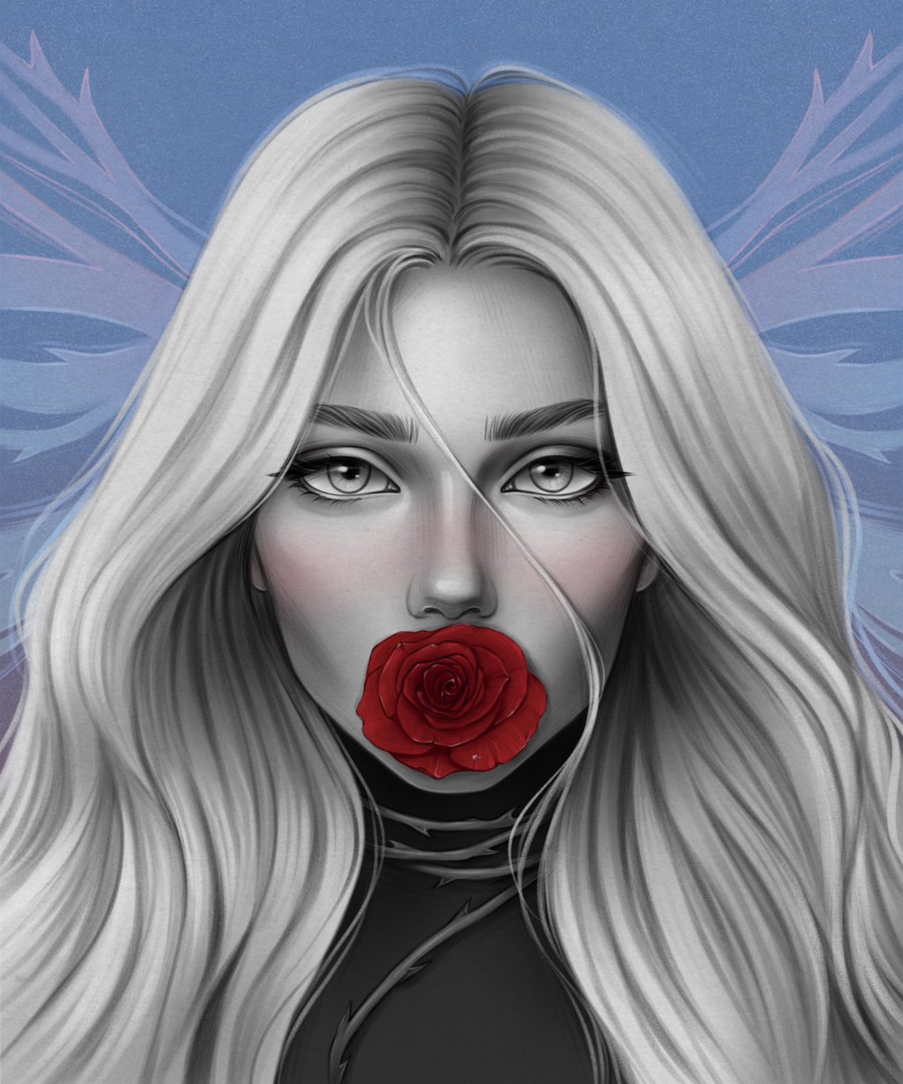 🥀NEW DROP🌹

•Unspoken•

The rose in the mouth is a scream choked by fear, a symbol of the suppressed “self” that never dared to become a voice. The thorns wrapping around the neck are the shackles of imposed boundaries, where self-expression turns into a taboo, and the desire