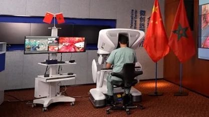 DongguanZ's tweet photo. Using a Chinese-made robot, a French surgeon has made a significant medical advancement by performing a remote prostate cancer surgery for a patient in Morocco, who was 12,000 kilometers away. https://t.co/OILKCXPNML