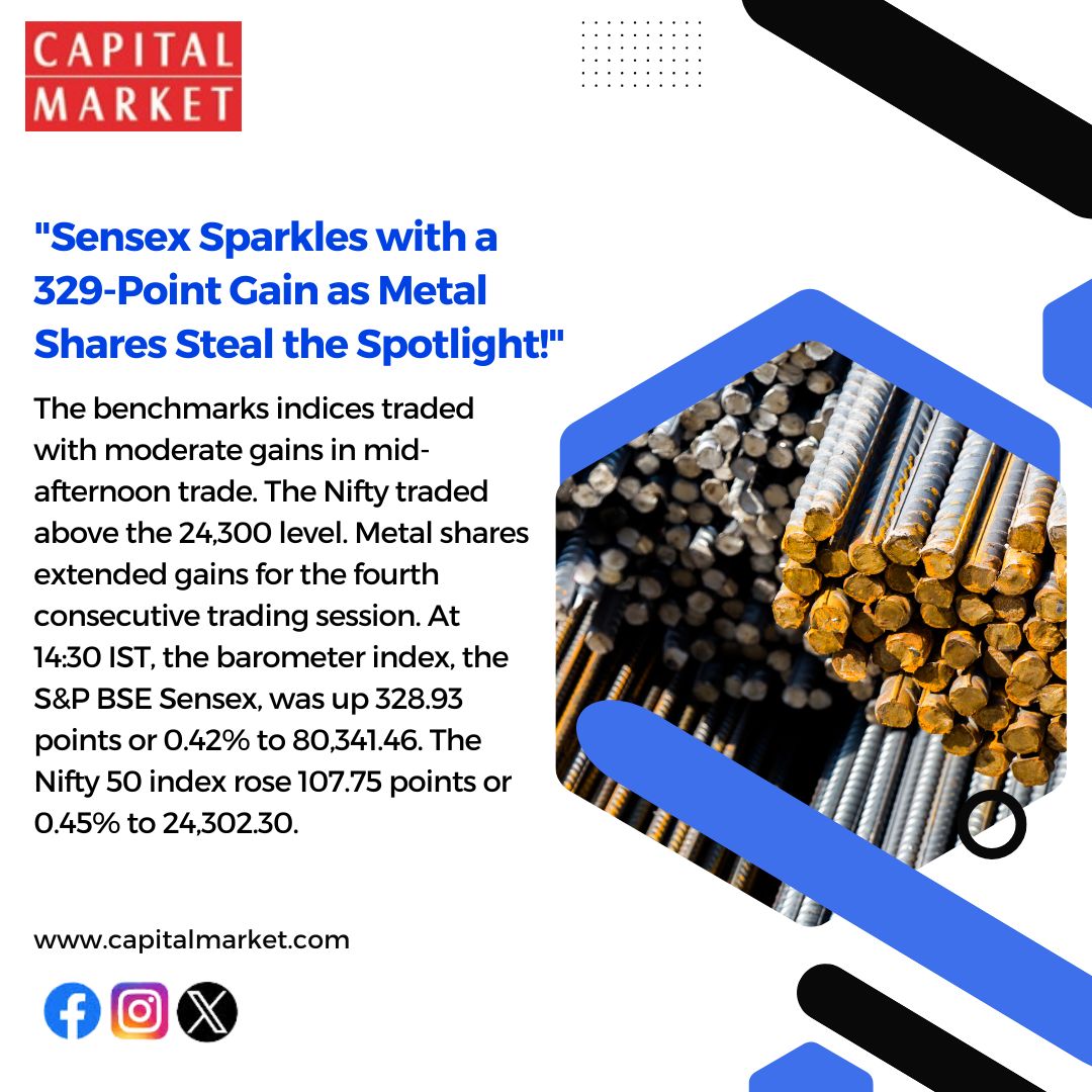 CapitalMarket17's tweet photo. Sensex Gains 329 Points; Metal Shares Shine in Today’s Market Rally
Like | Share | Follow | Comment For Daily Updates.
https://t.co/YJjldO3hxV
#Sensex #MetalShares #StockMarket #MarketRally https://t.co/VOagD2awB7