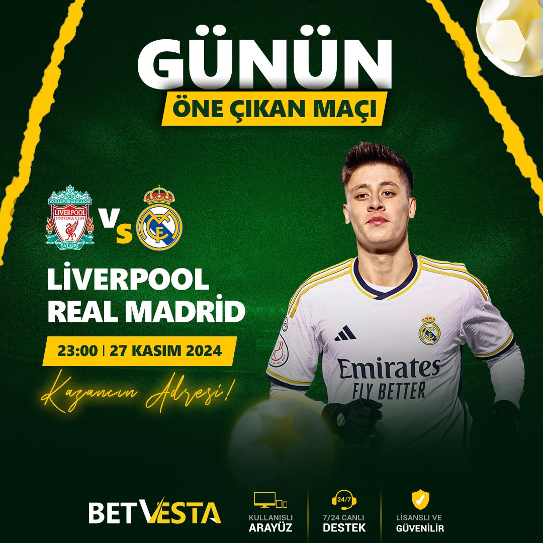 🏆 ŞAMPİYONLAR LİGİ 🏆

⚽️ LİVERPOOL  🆚 REAL MADRİD ⚽️

🎁betvesta %100 Spor hoş geldin bonusu ile kazanmaya hazır mısın?🎁

🛡 BETVESTA İLE ANINDA YATIR ANINDA ÇEK!🛡

🌐KESİNTİSİZ ERİŞİM🛡
heylink.me/BetVesta/