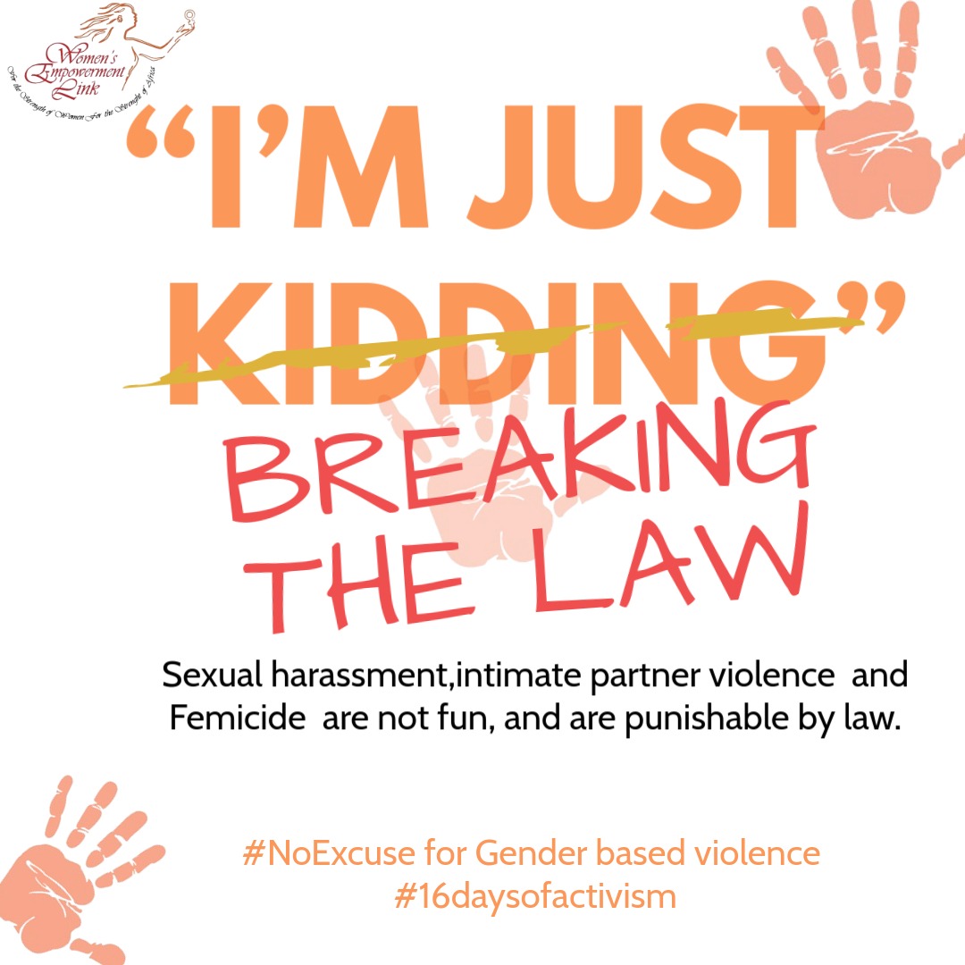 "It’s Just a Joke"—It’s Never Just a Joke.
What starts as a "joke" often fuels harmful stereotypes and normalizes violence against women and girls. Words matter, actions matter, and accountability matters.  
 Stand up, speak out, and take action. 
#16DaysOfActivism #EndGBV