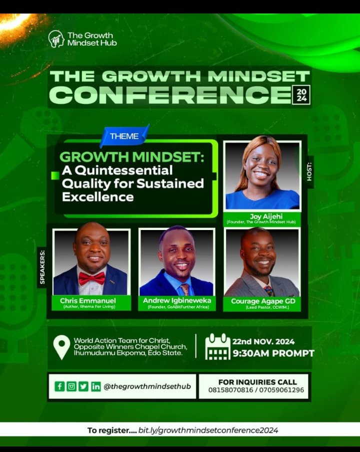 This confrence was amazing trust me. 
Watch the replay on <a href="/JoyEhiose/">Joy Aijehi</a> fb page