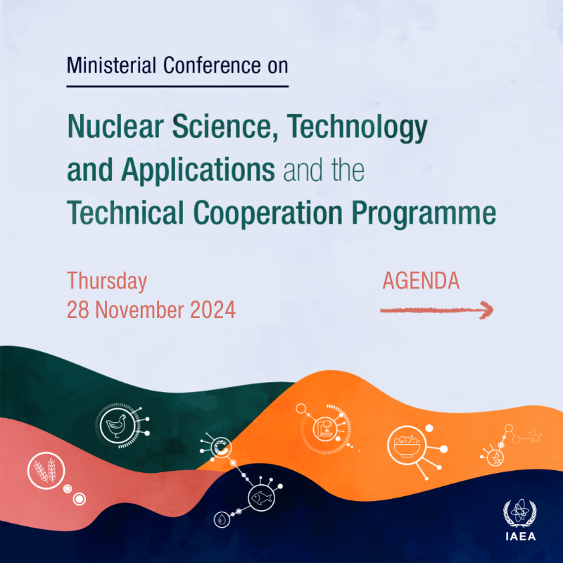 iaeaorg's tweet photo. It's the final day of the 2024 #IAEAMinisterial Conference! Join today's sessions on climate change mitigation, monitoring and adaptation, water resources management and technical cooperation—all harnessing the power of nuclear science and technology.

▶️ https://t.co/A9GnzCqqM3