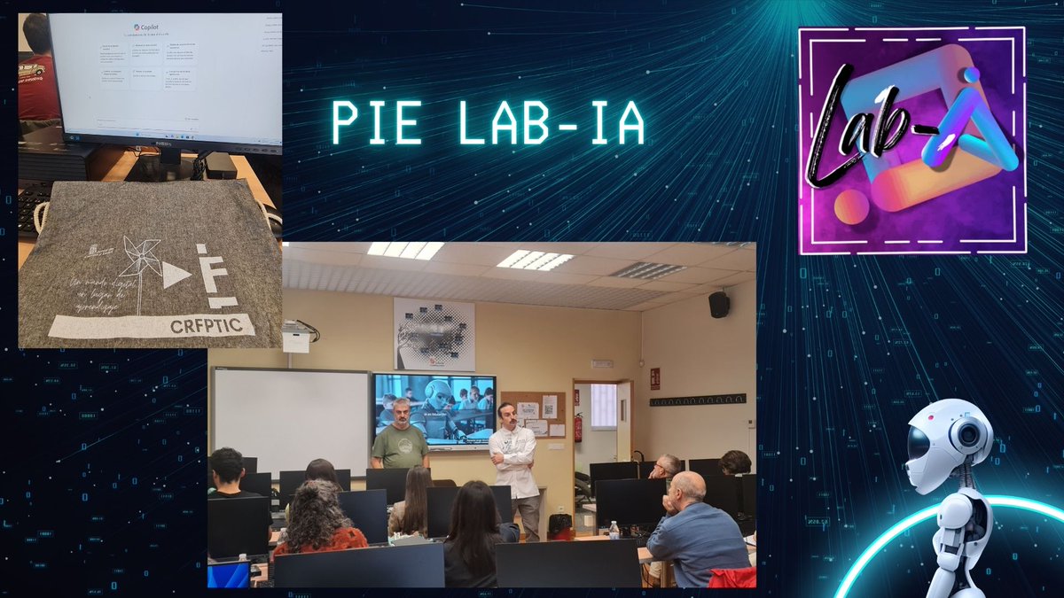 CFIEdeSoria's tweet photo. 🚀✨ ¡Comienza la formación #PIE_Lab-IA con los docentes de @educacyl! Culminará con la presentación de proyectos innovadores diseñados por los equipos📚💻 @crfptic @CraTierrasAltas @iesolvega #Innova_CyL #FormaciónCyL https://t.co/0UYo5D9kEN
