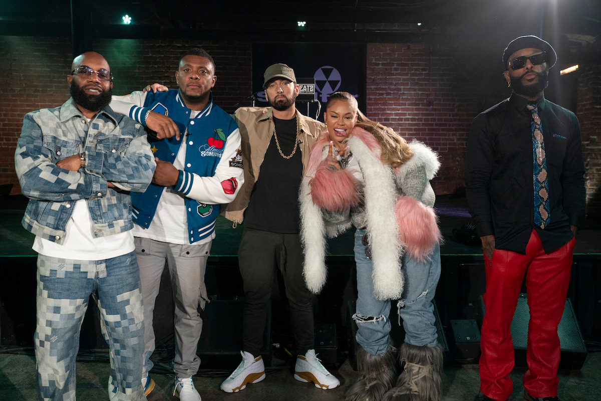 SonaShady8's tweet image. Eminem is joined by Latto, Royce Da 5’9”, Mr. Porter, and host SMACK !
#RhythmFlow @netflix