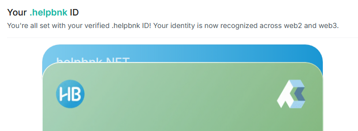 Introducing HelpBnk IDs: Your digital proof of being an early believer ⭐

These aren't your regular NFTs - they're Soulbound tokens that can't be bought or sold.

They're tied to you, marking your place in HelpBnk history 😎