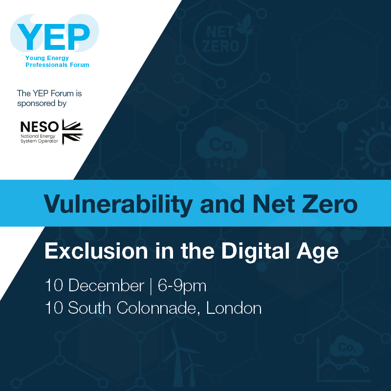 How can vulnerable customers also benefit from a smart, flexible energy system? Join us for our panel discussion on ‘Vulnerability and Net Zero: Exclusion in the Digital Age’ to learn more.

🔗 eventbrite.co.uk/e/yep-forum-vu…

📅10 December
📍10 South Colonnade, Canary Wharf, London