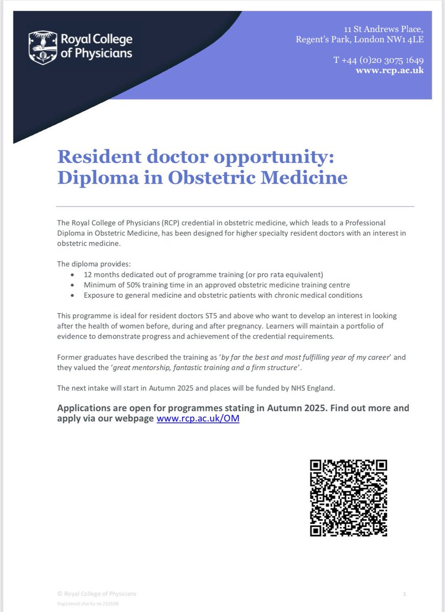 Amanda Hill (@amanda_h25) on Twitter photo Anyone interested in Obstetric Medicine, applications now open for 2025 fellowships. Very happy to be contacted re. Trainee experience at the Bristol site for those thinking about it <a href="/RCPhysicians/">Royal College of Physicians</a> <a href="/MaternalNbt/">Maternal Medicine NBT</a> <a href="/FranNeubes/">Francesca Neuberger</a> Anyone interested in Obstetric Medicine, applications now open for 2025 fellowships. Very happy to be contacted re. Trainee experience at the Bristol site for those thinking about it <a href="/RCPhysicians/">Royal College of Physicians</a> <a href="/MaternalNbt/">Maternal Medicine NBT</a> <a href="/FranNeubes/">Francesca Neuberger</a>