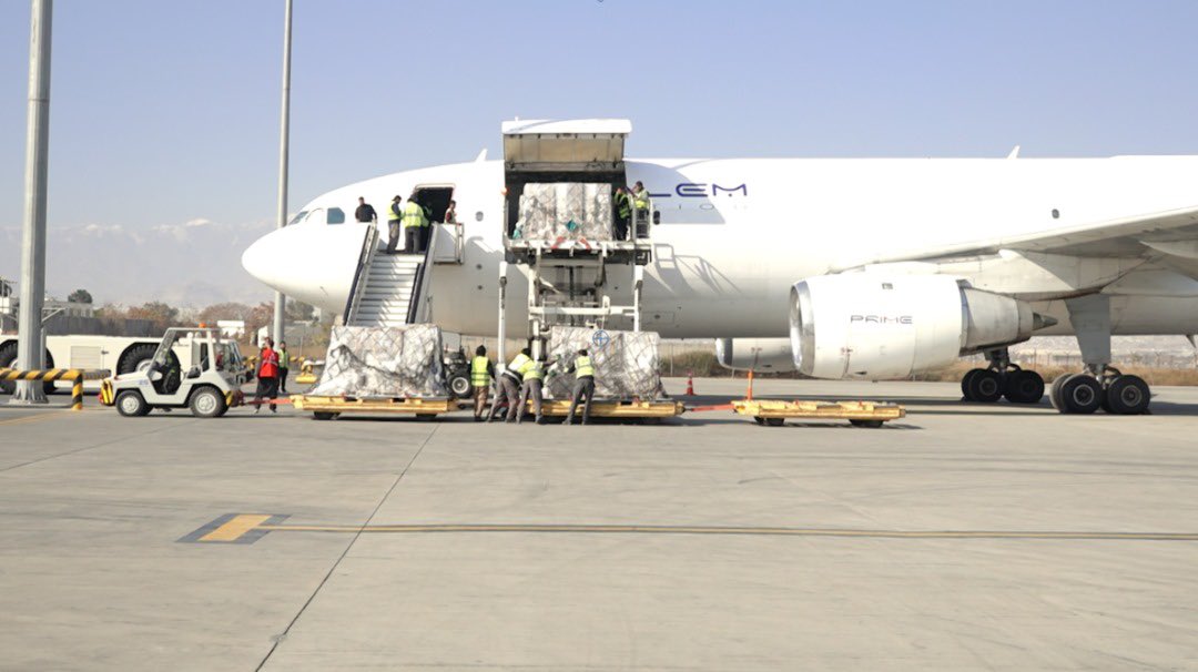 Save_Afg's tweet image. Just landed our 3rd plane of medicines this year in #Afghanistan. As temps drop, there is a rise in respiratory infections, 60% seen in children under 5. This shipment will help 1000s of children.
Spokesperson available.
