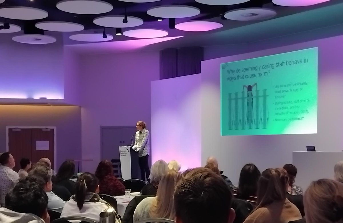theRRNetwork's tweet image. Next to take the stage is Alexis Quinn, RRN Manager, speaking about cultural restraint and asking the question, “What is a culture of care?” #RRNConf24