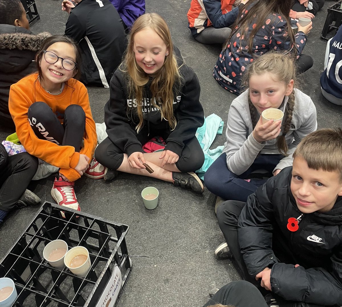 sixstmarys's tweet photo. Hot chocolate and biscuit before bed, ready for their last 3 activities tomorrow. https://t.co/fUQWkErGEB