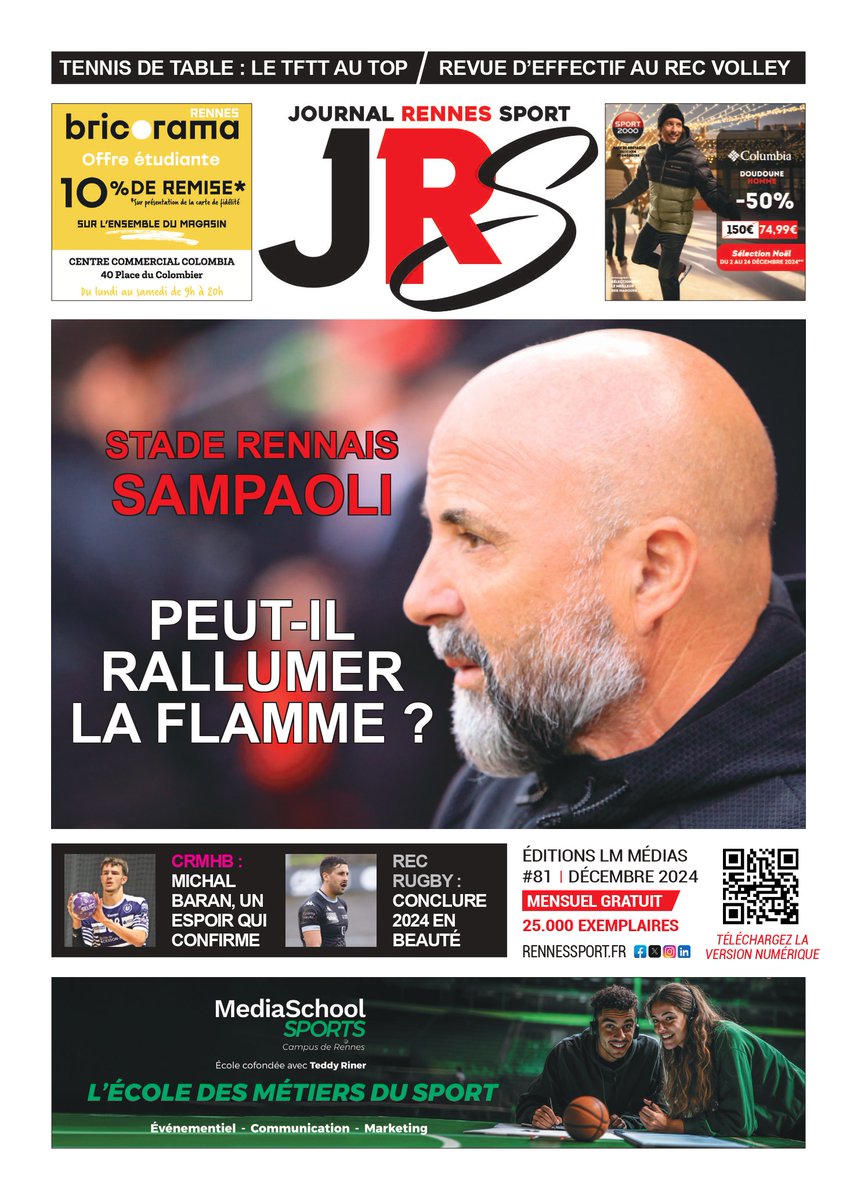 Votre JRS de décembre est disponible dès maintenant ! A télécharger ou lire ici : rennessport.fr/feuilletez-en-…

#staderennais #crmhb #recrugby <a href="/staderennais/">Stade Rennais F.C.</a> <a href="/RennesRugby/">REC RUGBY RENNES</a>  <a href="/cpbhand/">CPB Rennes Handball</a> <a href="/VSimonneaux/">Vincent Simonneaux</a> <a href="/FlorentGautreau/">Florent Gautreau</a> <a href="/jeyraumeTHOMAS/">Jérôme THOMAS</a>  <a href="/SAddictfr/">@StadeRennais_Addict</a> <a href="/Marcoleptik/">Marcoleptik</a> <a href="/julienBouguerra/">Bouguerra Julien</a> <a href="/Adrien_Maudet/">Adrien Maudet</a>