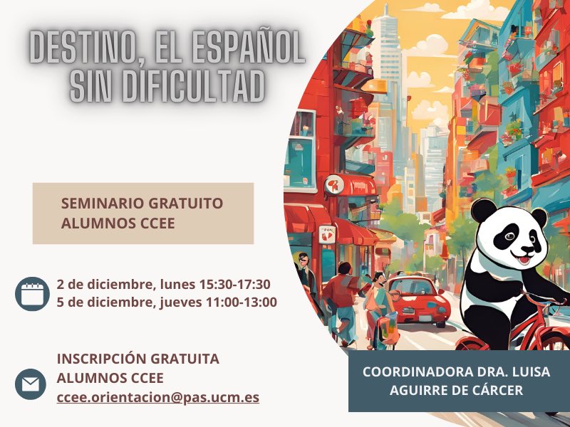 Aprender es como un viaje con destino. Podemos hacerlo de forma agradable o sufriendo. De eso hablaremos en el próximo seminario de la Asesoría Psicopedagógica del CCEE, especializada es facilitar a los alumnos la enseñanza del español.