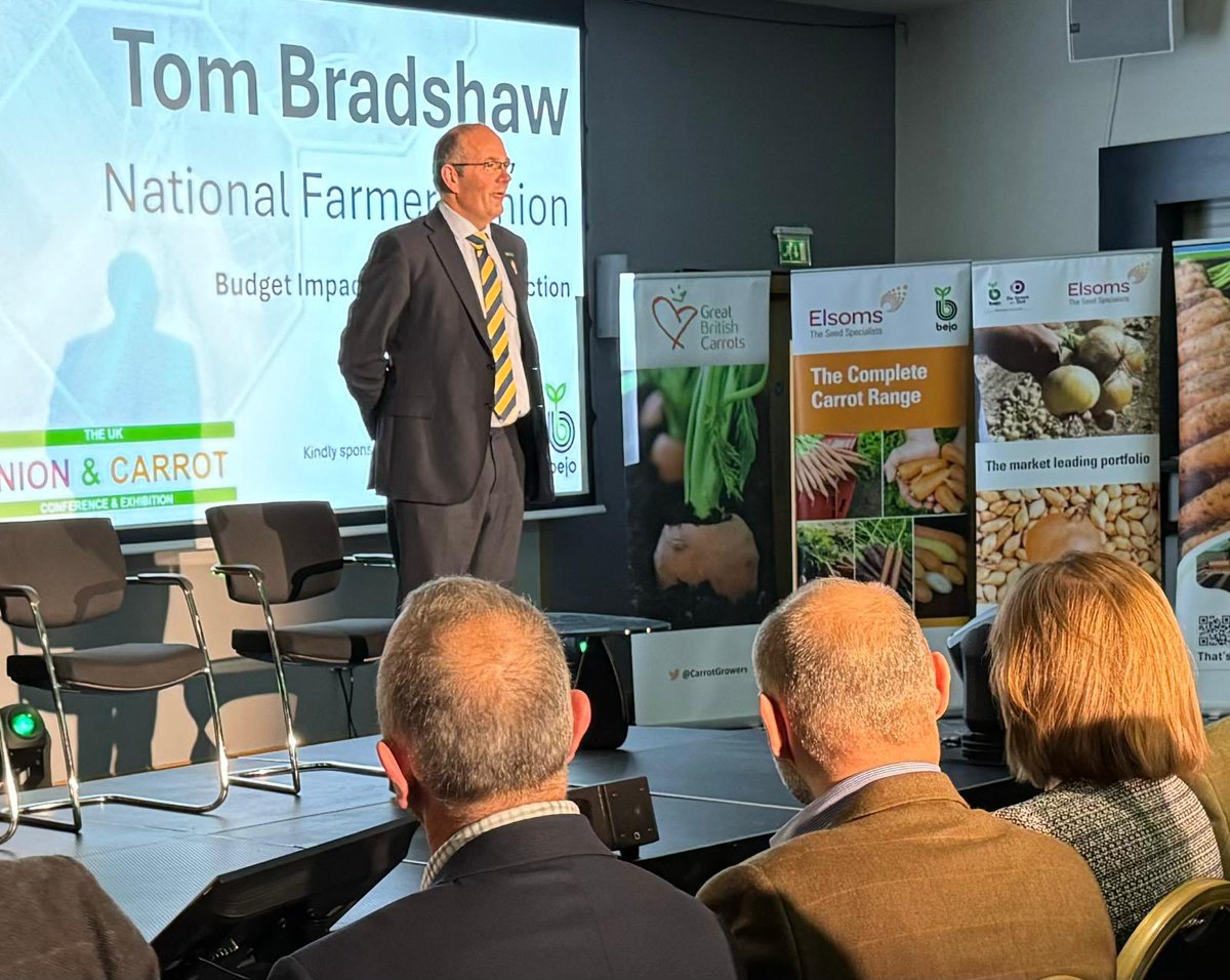 Tom Bradshaw, NFU President, giving the opening address at the Onion &amp;Carrot Conference 2024 🧅🥕🧅🥕<a href="/BritishOnions/">British Onions Producer Association</a> <a href="/CarrotGrowers/">British Carrot Growers Association</a> <a href="/BritishGrowers/">British Growers</a>