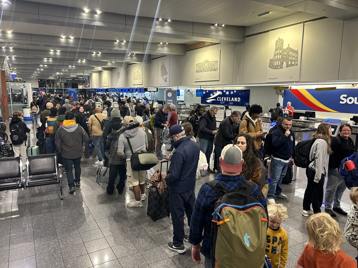If you were considering letting the kids sleep in or having a leisurely breakfast before your flight this morning… maybe don’t. Lines are LONG this morning at Cleveland Hopkins for both regular security and TSA precheck- you’ll want all the time you can get!!