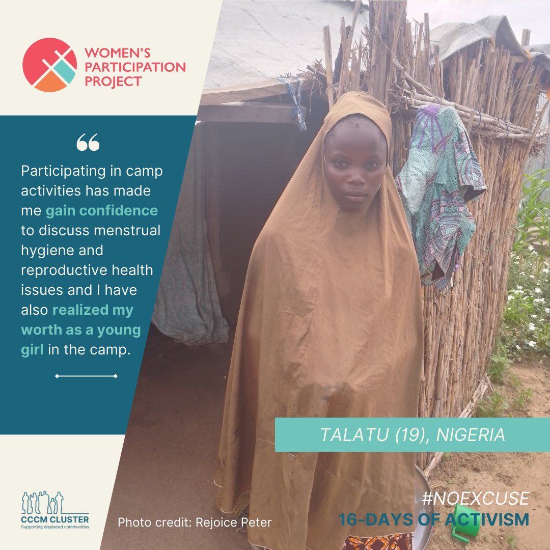 CCCM Cluster (@cccmcluster) on Twitter photo Over 500M adolescent girls live in conflict-affected areas, facing high risk of GBV. The Women's Participation Project boosts girls' involvement during displacement, enhancing confidence and community participation. #NoExcuse #16DaysOfActivism <a href="/Refugees/">UNHCR, the UN Refugee Agency</a> <a href="/UNmigration/">IOM - UN Migration 🇺🇳</a> Over 500M adolescent girls live in conflict-affected areas, facing high risk of GBV. The Women's Participation Project boosts girls' involvement during displacement, enhancing confidence and community participation. #NoExcuse #16DaysOfActivism <a href="/Refugees/">UNHCR, the UN Refugee Agency</a> <a href="/UNmigration/">IOM - UN Migration 🇺🇳</a>