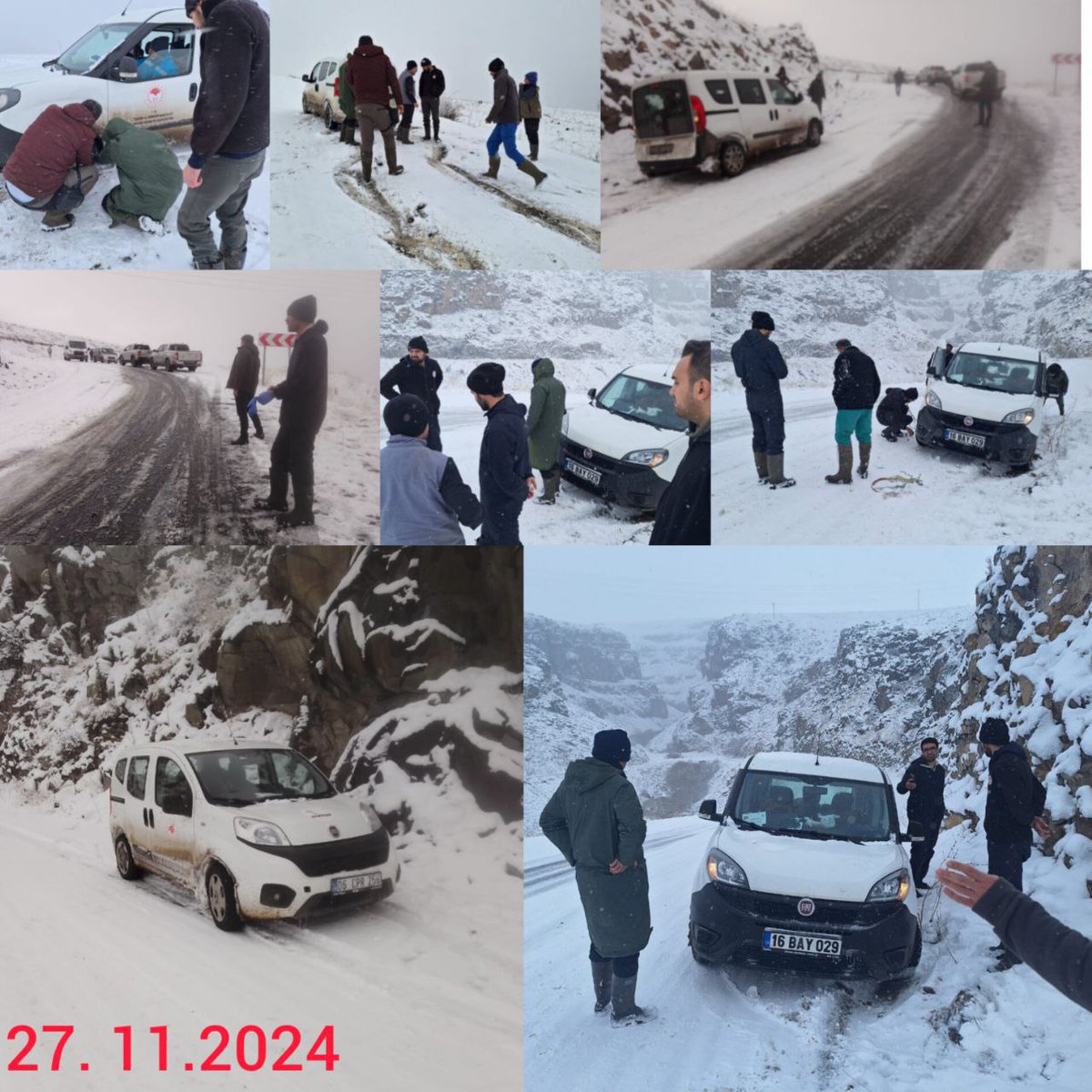 Kütahya Simav İlçe Tarım ve Orman Müdürlüğünde görev yapan meslektaşlarımız, büyükbaş hayvan aşı kampanyası kapsamında Kars'ın Sarıkamış ilçesine görevlendirilmişti. 26.11.2024 tarihinde görev dönüşü yolda kaldılar. Lakin sabah 27.11.2024 tarihinde Sarıkamış İlçe Tarım ve Orman