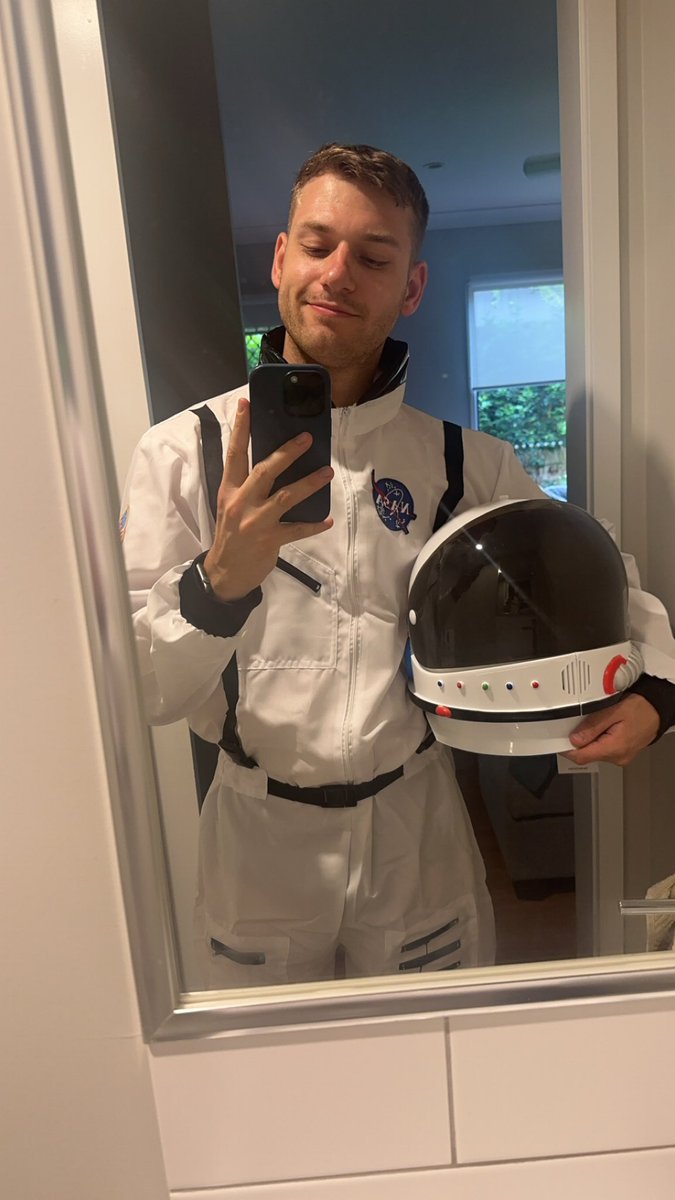 Dressing up as an Astronaut so I can hold space for the lyrics of Defying Gravity 🥰