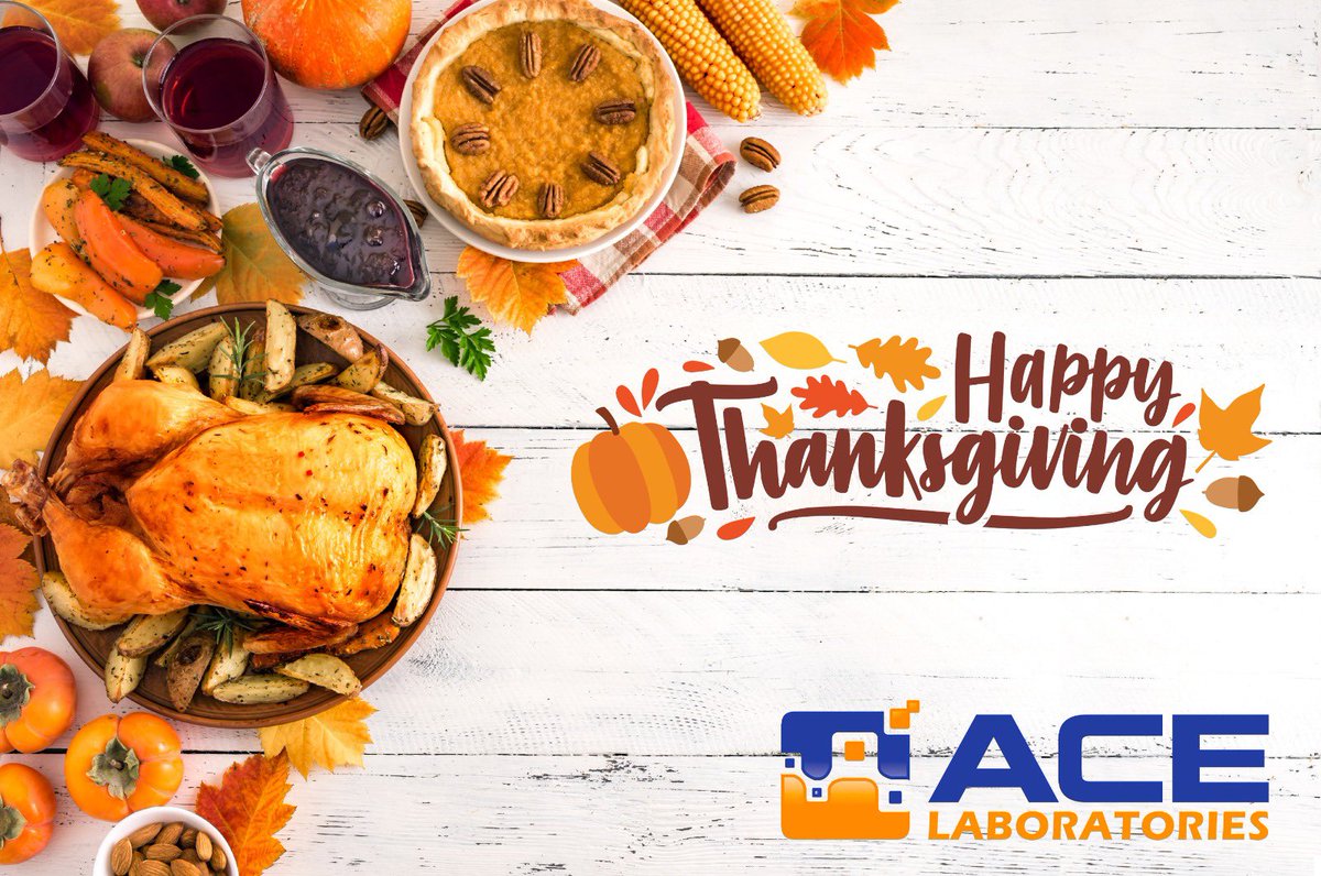 ACE Laboratories (@acelaboratories) on Twitter photo Happy Thanksgiving from all of us <a href="/ACELaboratories/">ACE Laboratories</a>!
As we celebrate the holiday tomorrow, we’re grateful for our customers, partners and team who make everything we do possible.
We’ll be closed on the 28th and 29th - wishing everyone a wonderful holiday!
#RubberIndustry Happy Thanksgiving from all of us <a href="/ACELaboratories/">ACE Laboratories</a>!
As we celebrate the holiday tomorrow, we’re grateful for our customers, partners and team who make everything we do possible.
We’ll be closed on the 28th and 29th - wishing everyone a wonderful holiday!
#RubberIndustry